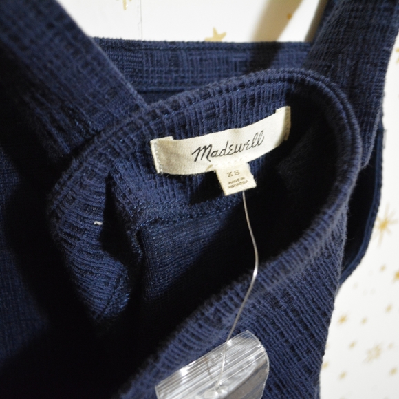 New! Madewell Navy Blue Apron Tank Top XS - Picture 5 of 7